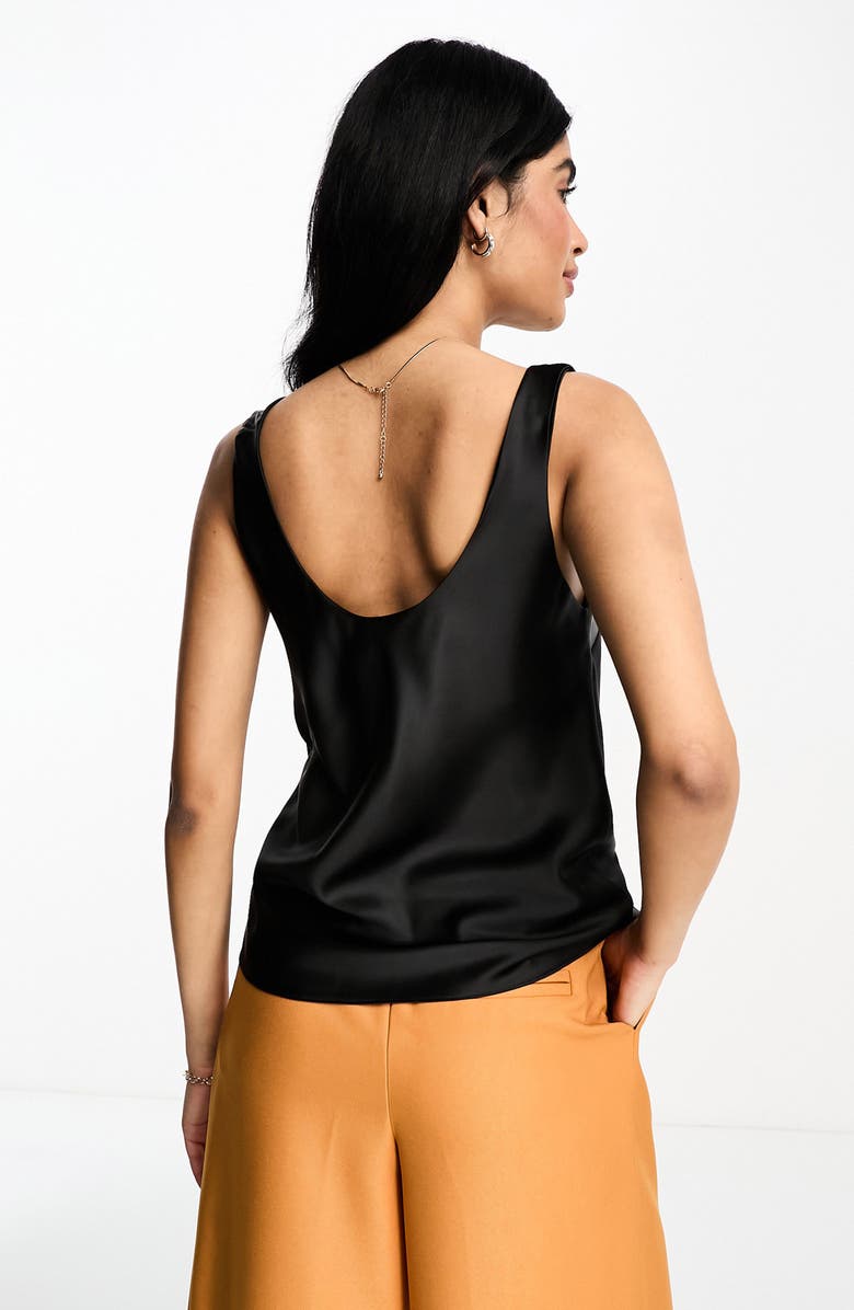 ASOS DESIGN Scoop Neck Satin Tank, Alternate, color,