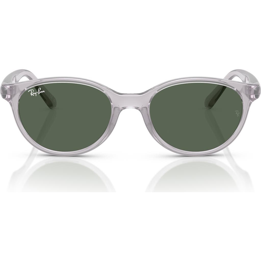 Ray Ban Ray-ban Kids' 45mm Oval Sunglasses In Transparent Grey