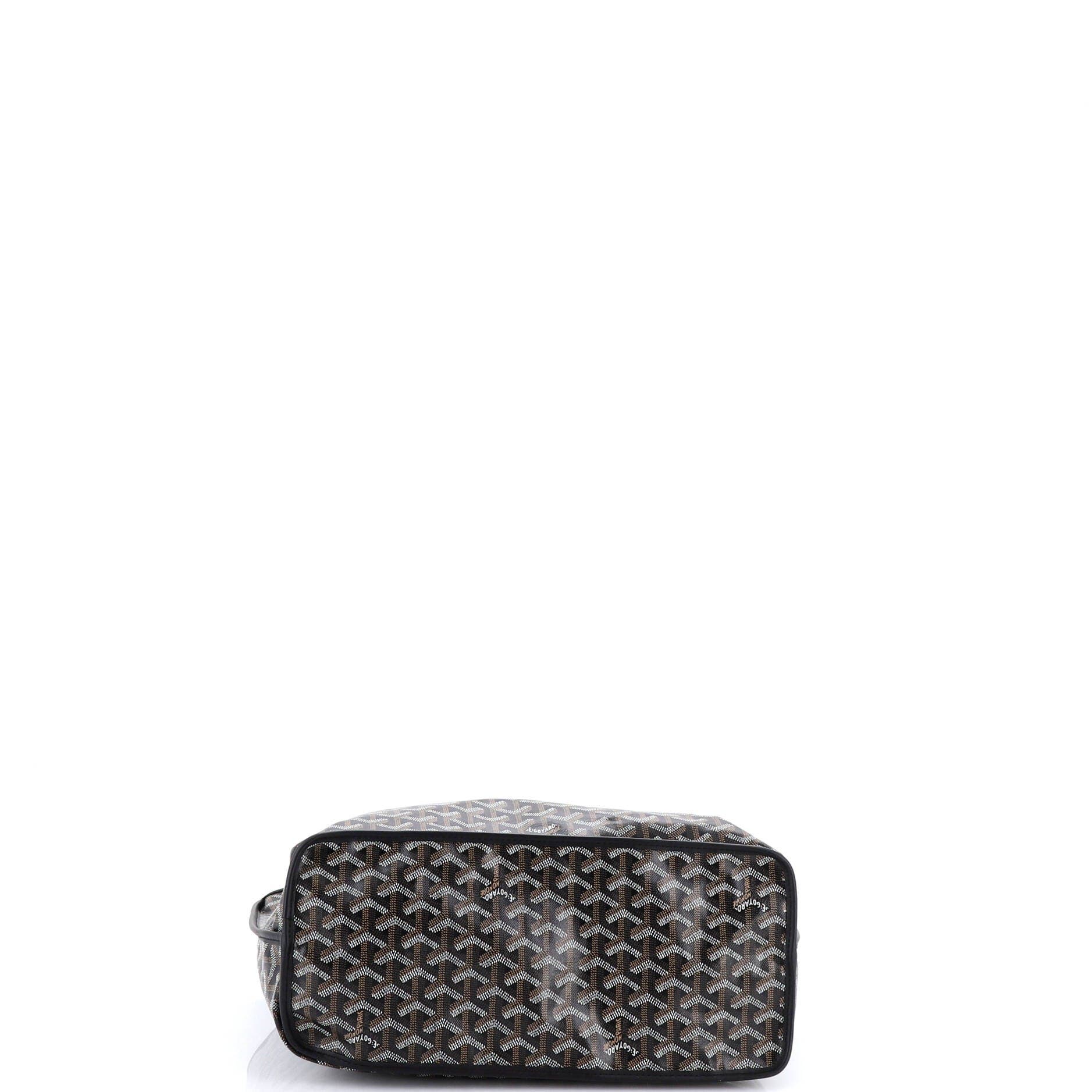 Pre-Owned Goyard Anjou Reversible Tote Coated Canvas PM, Alternate, color, Black