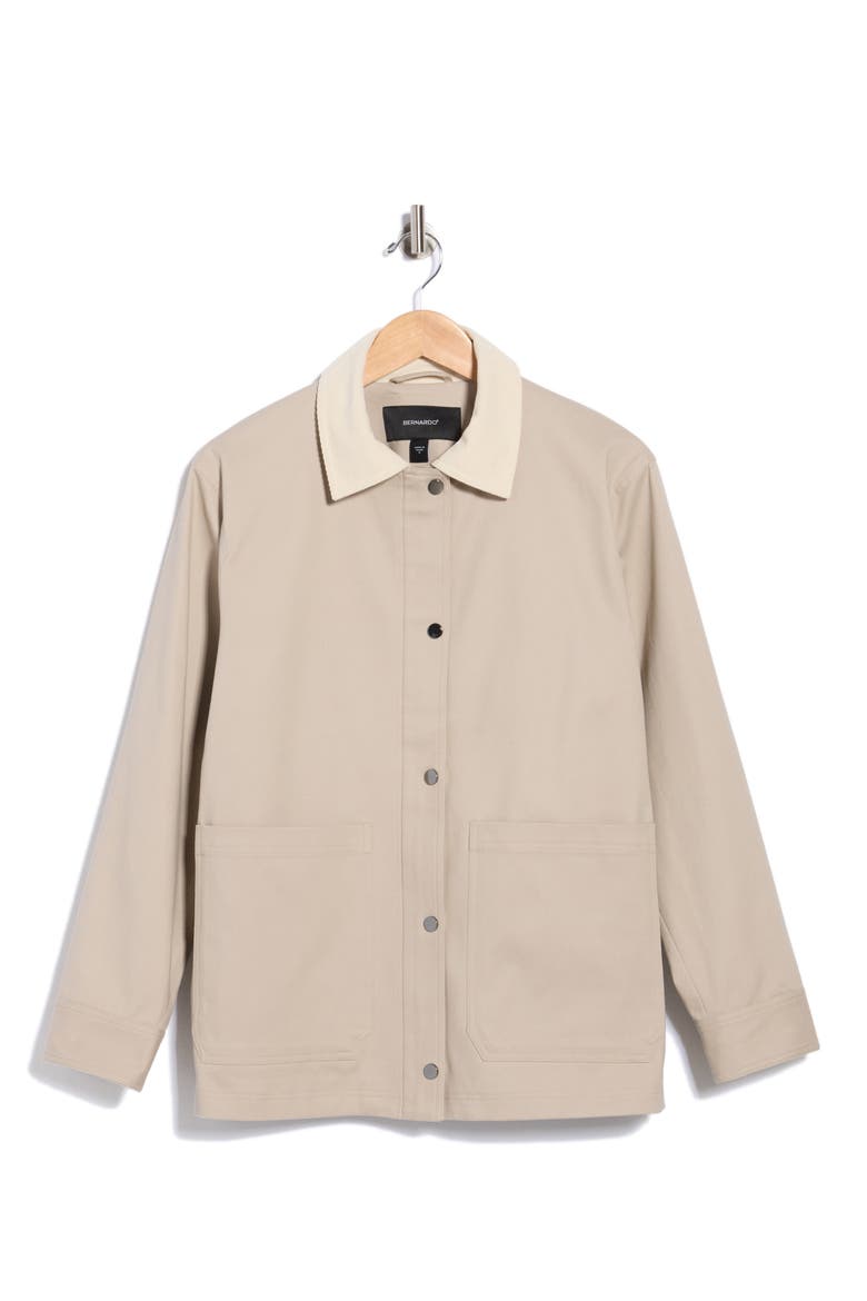 Short Barn Jacket, Alternate, color, LIGHT GREY W/ CREAM CORDUROY