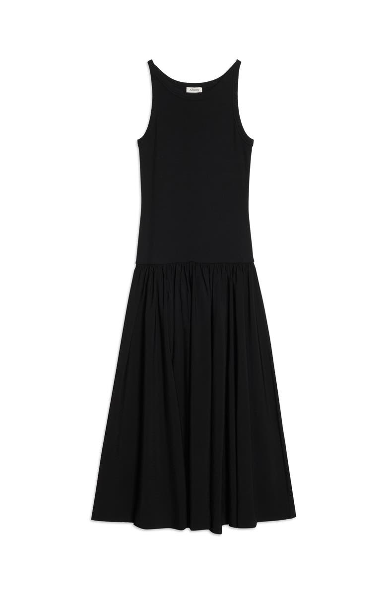 Albaray Ribbed Bodice Sleeveless Maxi Dress, Alternate, color, Black