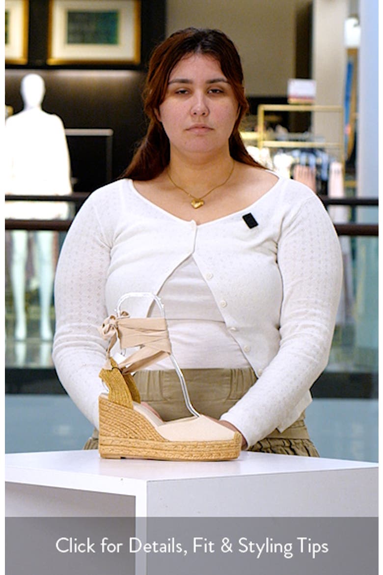 Ankle Wrap Platform Wedge Espadrille video