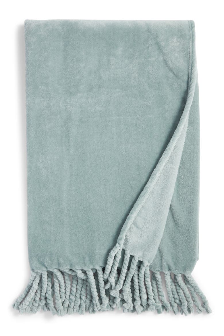 Bliss Oversize Throw Blanket, Main, color, GREY BLUE