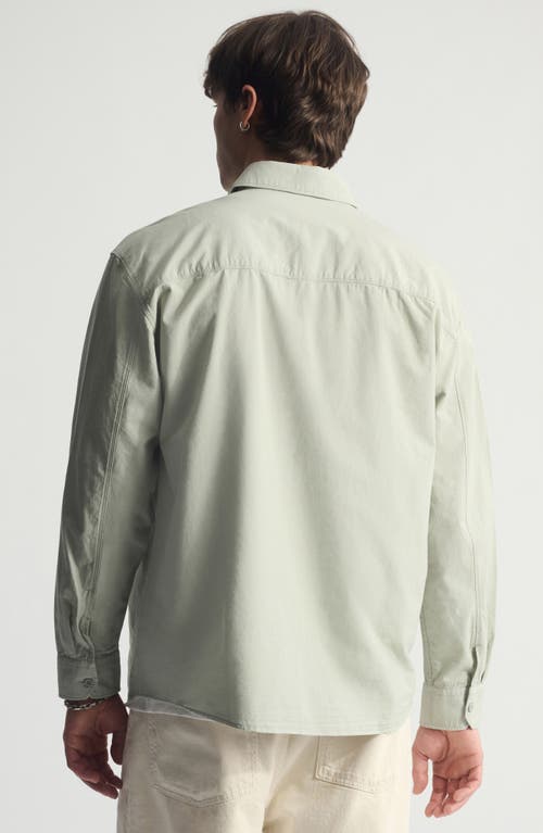 Brooklyn Industries Garment Dye Button-up Shirt In Green