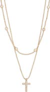 NORDSTROM RACK Set of 2 Cross & Station Chain Necklaces