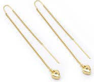 AllSaints Heart Threader Earrings