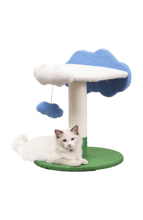 Sami 21.5" Modern Jute Cloud Cat Tree with Scratching Post