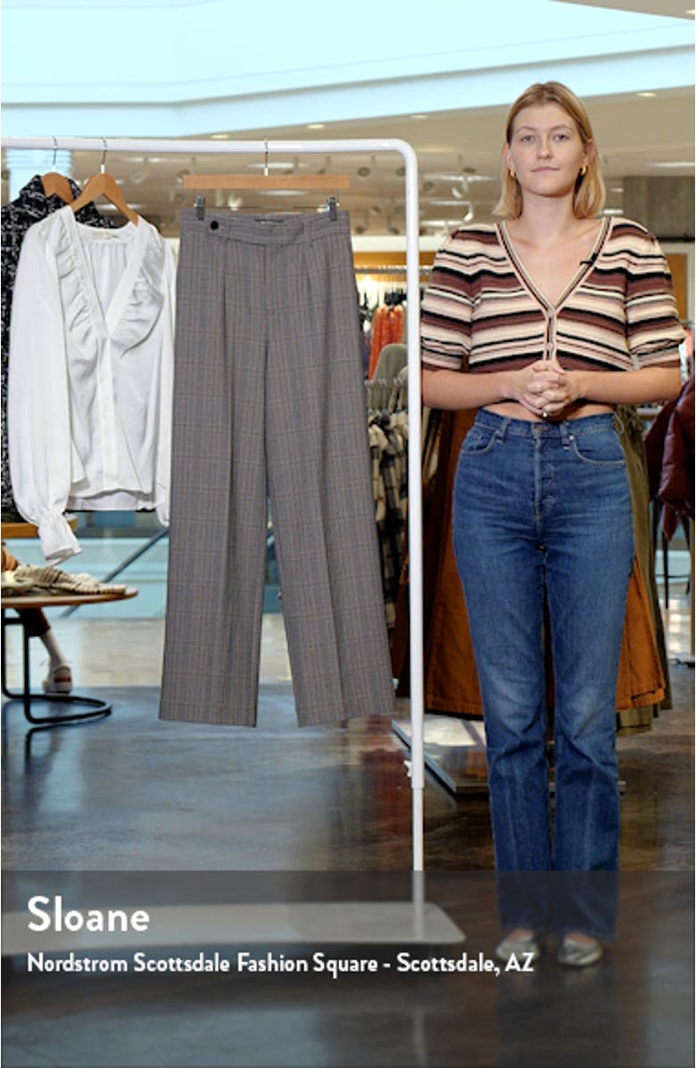 Glen Plaid Wide Leg Pants, sales video thumbnail