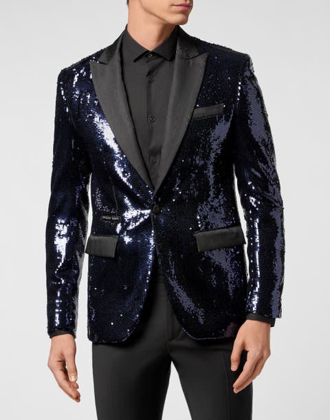 One-Button Blazer Slim Fit Men