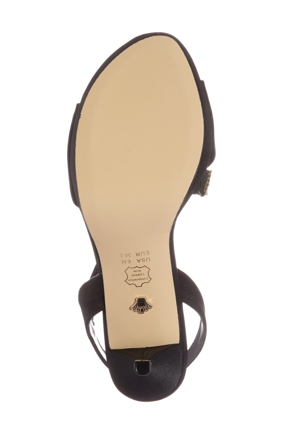 Nina 'Novelle' Crystal Embellished Evening Sandal, Alternate, color, 