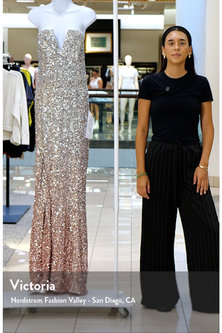 Fernanda Ombré Sequin Strapless Mermaid Gown video