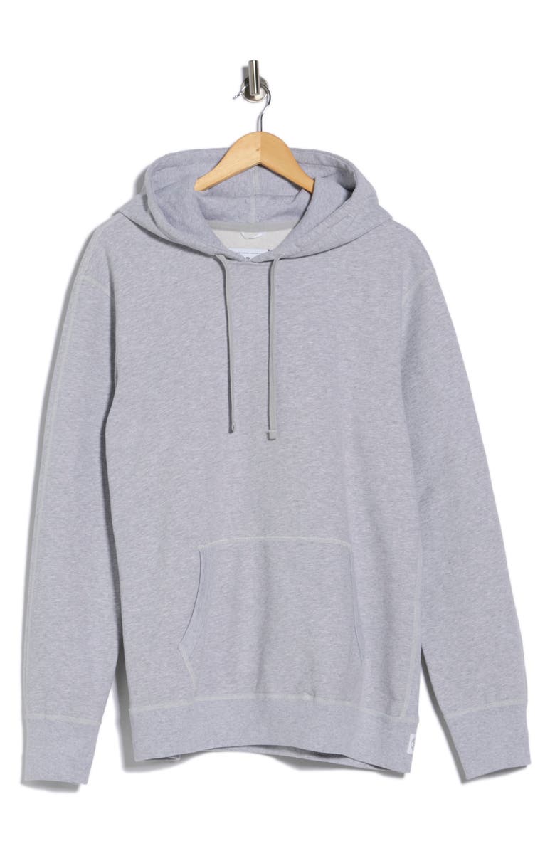 Reigning Champ Midweight Terry Pullover Hoodie, Main, color, Heather Stone