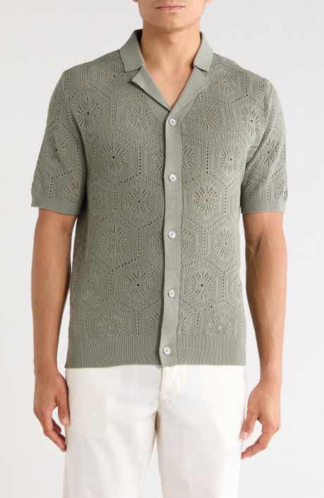 Open Knit Short Sleeve Shirt