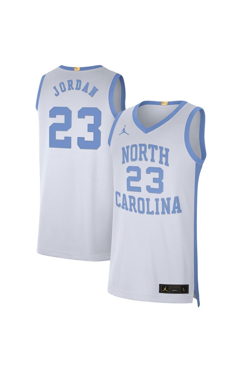Jordan Brand Men's Jordan Brand Michael Jordan White North Carolina Tar Heels Limited Retro Jersey, Main, color, 