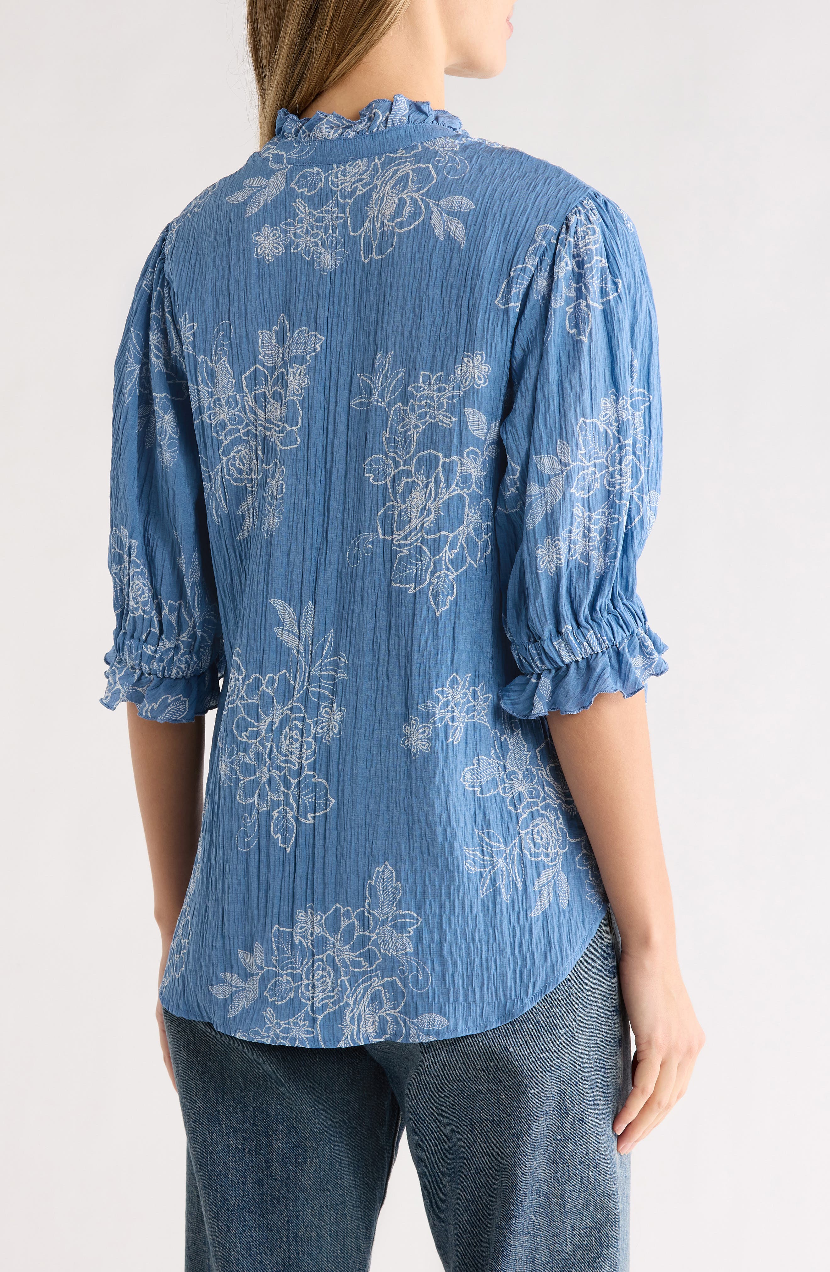 Ruffle Neck Top - image 4