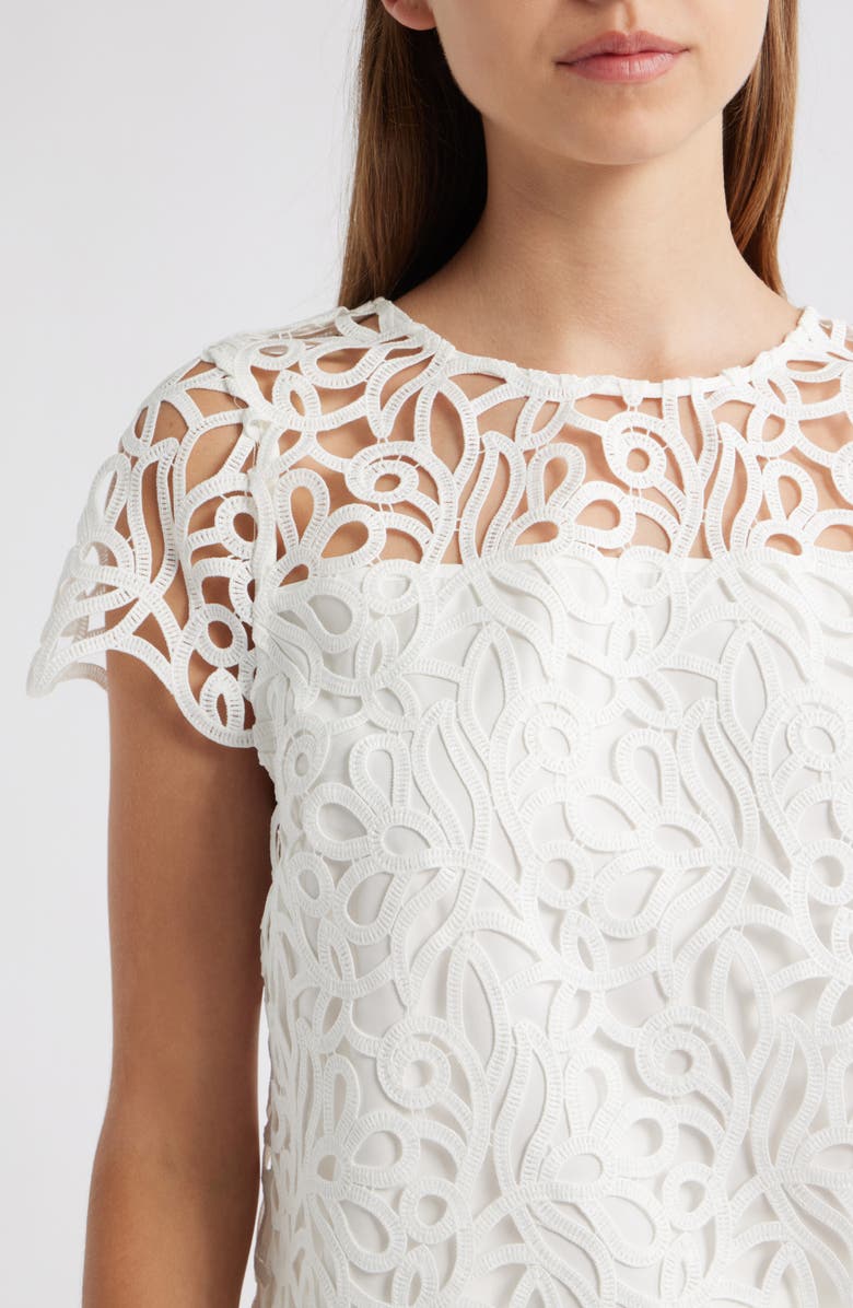 Milly Curled Lace Top, Alternate, color, White