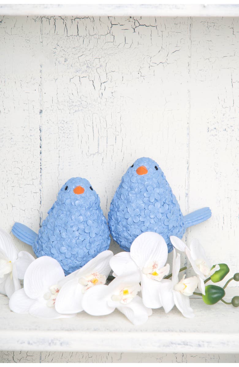Gallerie II Blue Floral Birds Small Decorative Figurines Assortment of 2, Alternate, color, Blue