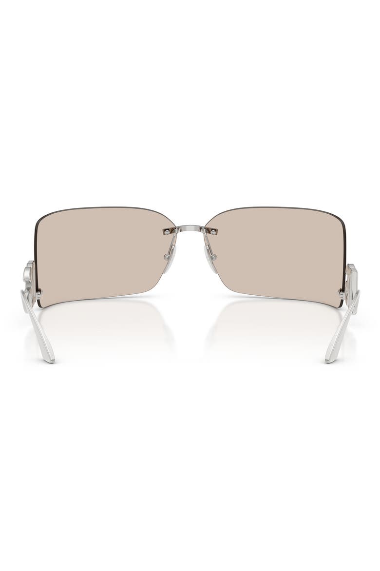 79mm Oversize Rectangular Sunglasses, Alternate, color, SILVER
