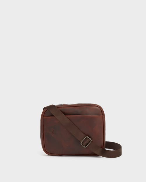 Osprey London The Carter Small Leather 2 Way Messenger Bag In Brown