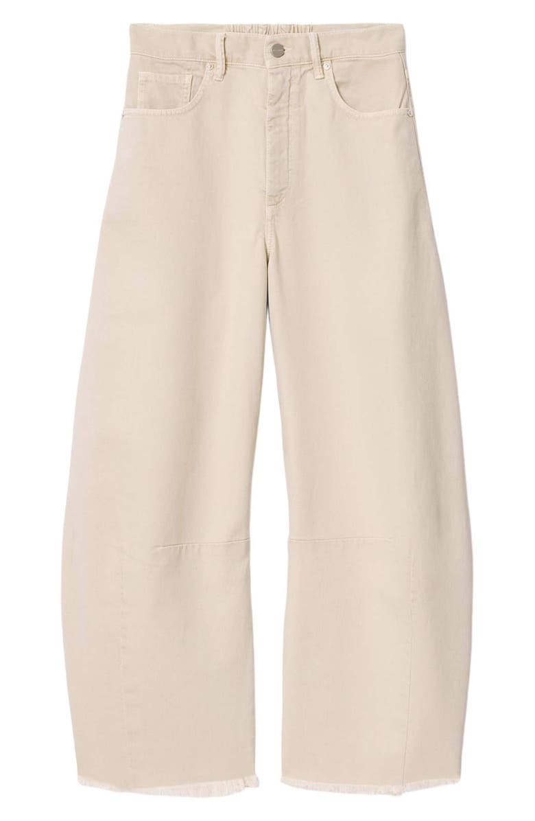 AllSaints Payton Frayed Hem Wide Leg Jeans, Alternate, color, Cream White