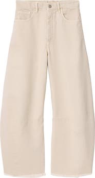 AllSaints Payton Frayed Hem Wide Leg Jeans