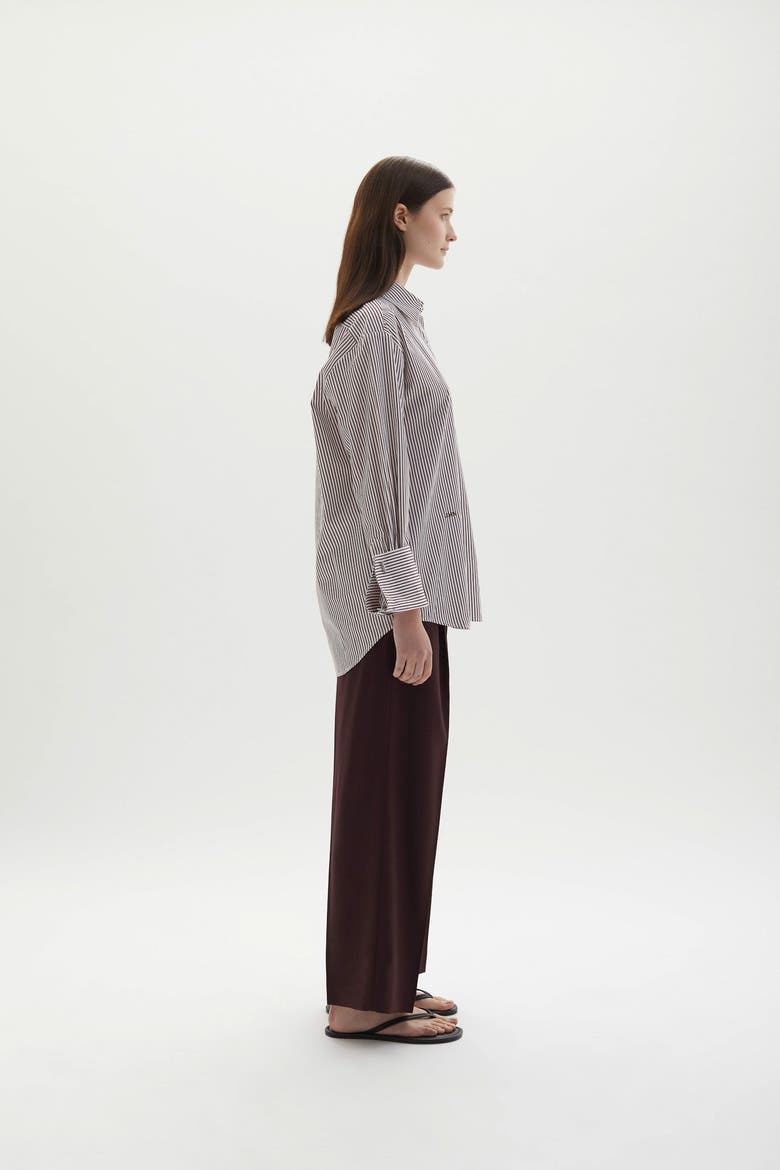 Lowell Shirt, Alternate, color, Plum Stripe