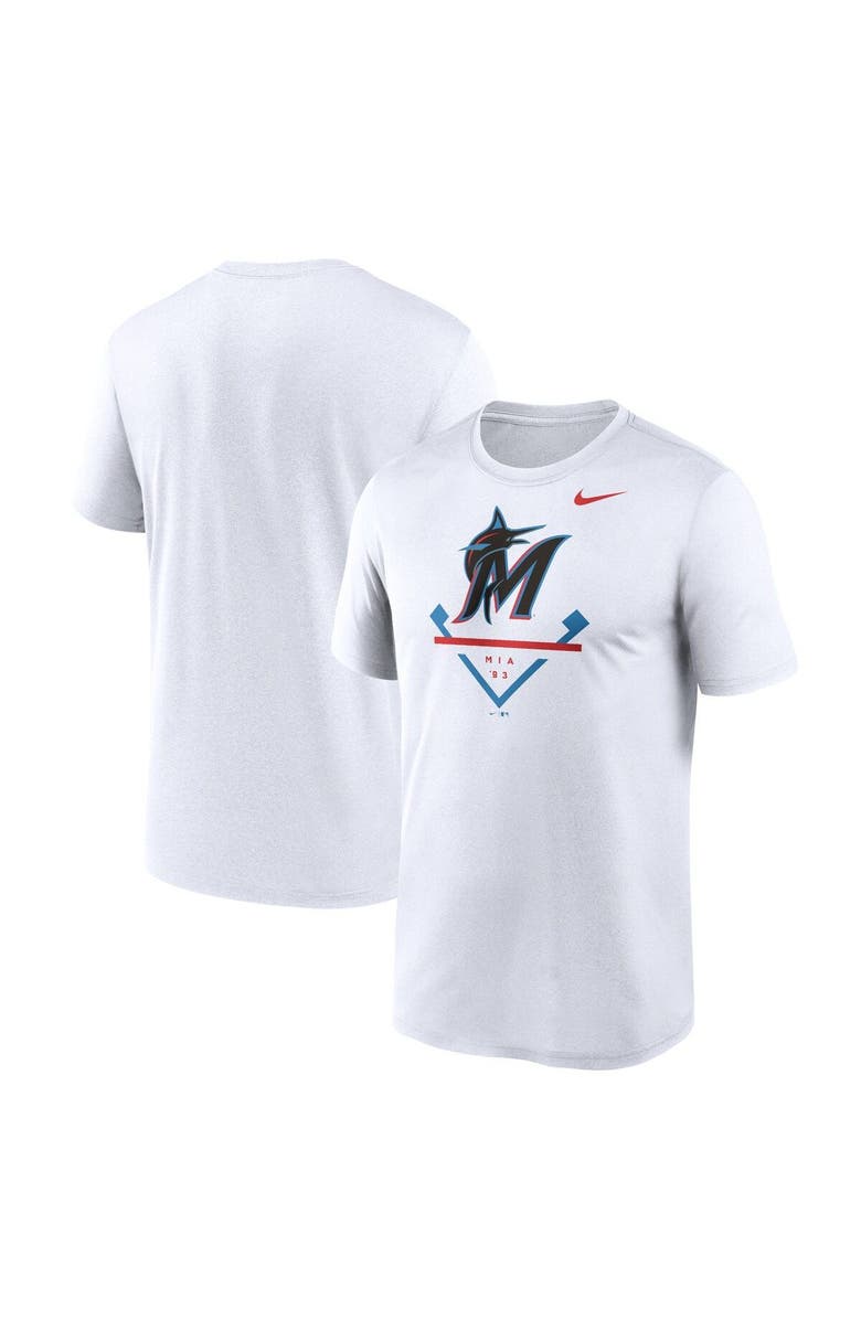Nike Men's Nike White Miami Marlins Big & Tall Icon Legend Performance T-Shirt, Main, color,