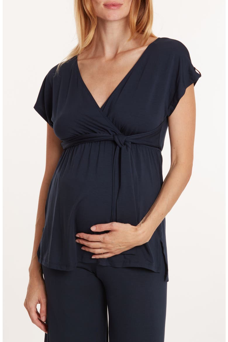 Origin Maternity/Nursing Pajama Top, Main, color, INDIGO