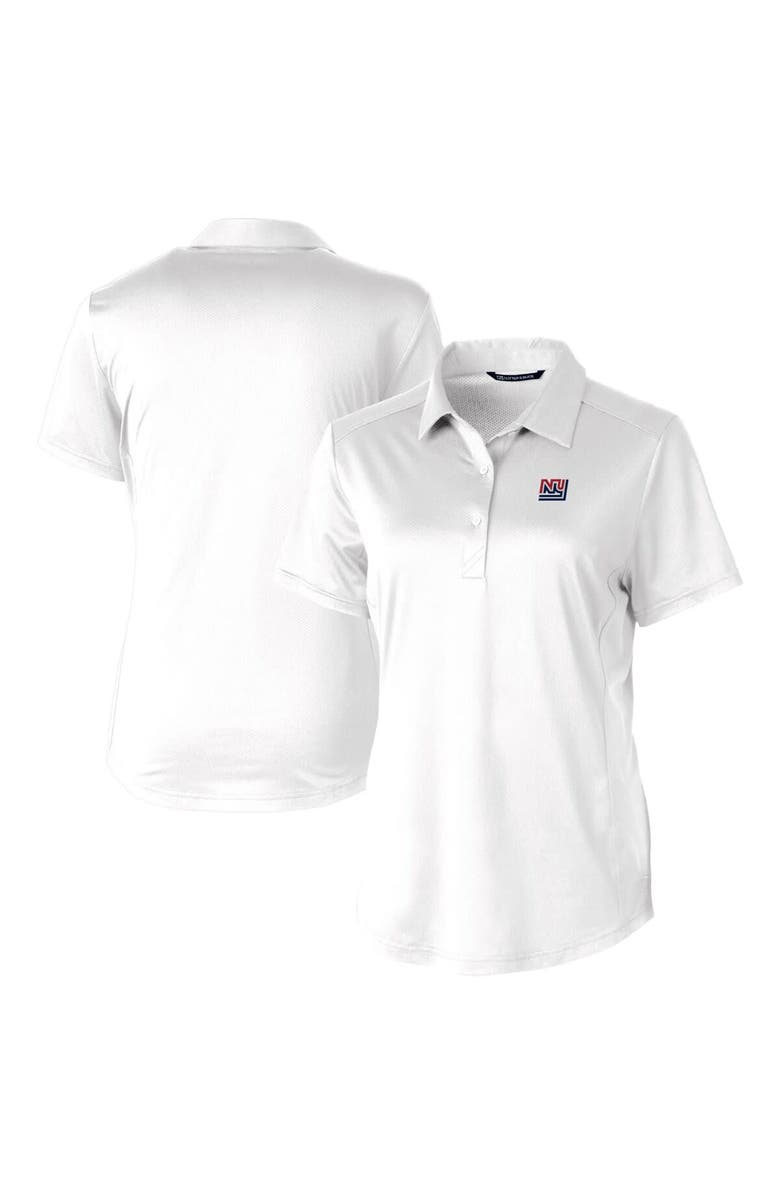 Cutter & Buck Women's Cutter & Buck White New York Giants Throwback Logo Prospect Textured Stretch Polo, Alternate, color, 