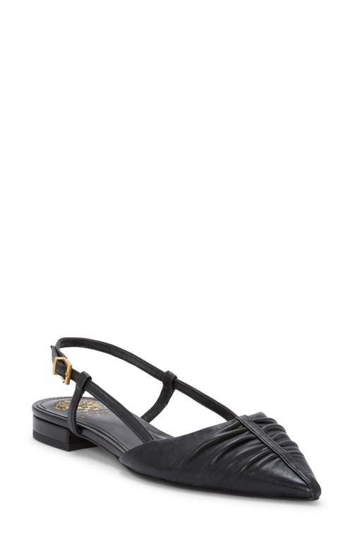 Vince Camuto Agnes Pointed Toe Slingback Flat In Black