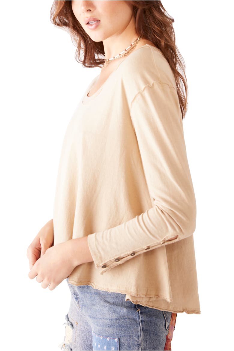 We the Free by Free People Peony Long Sleeve Top, Alternate, color, CACTUS SILK