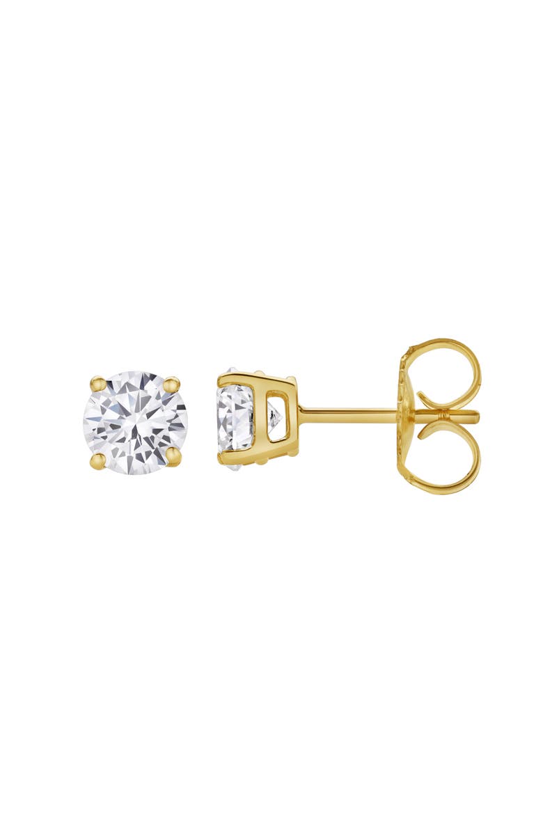 LuvMyJewelry Valeria 1 Ct TW Lab Grown Round Diamond Studs 14K Gold Earrings, Main, color, 14K Yellow Gold