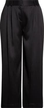 Tahari ASL Wide Leg Crinkle Satin Pants