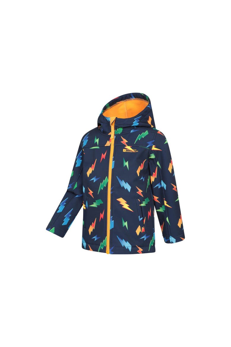 Childrens/Kids Exodus Printed Water Resistant Soft Shell Jacket, Alternate, color, Bright Yellow