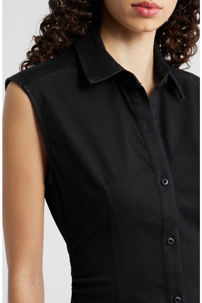 Leah Airflex Midi Shirtdress, Alternate, color, BLACK