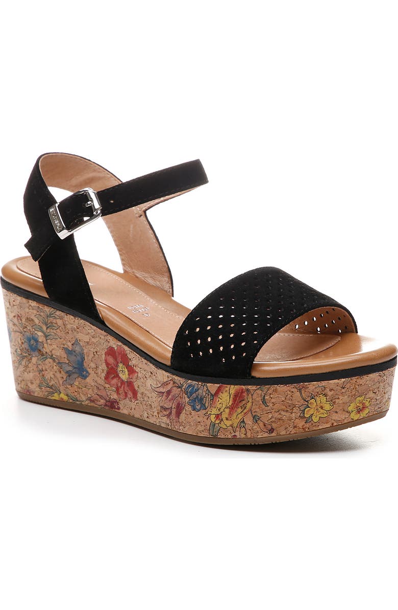 Stonefly Diva Platform Wedge Sandal, Main, color,