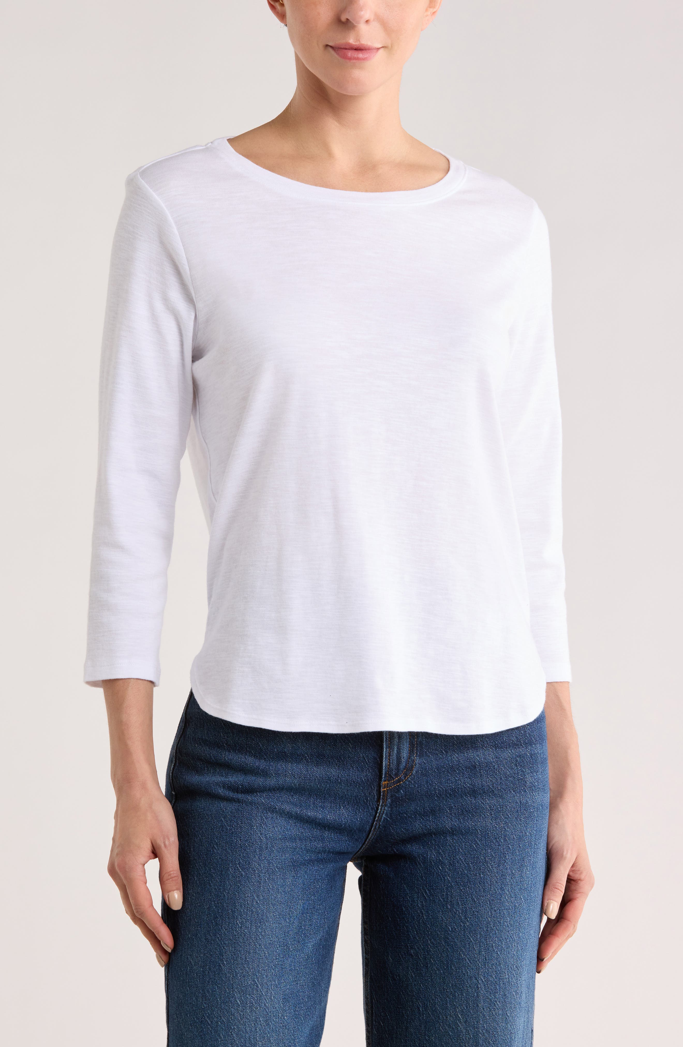 Tommy Bahama Ribbed High-Low Cotton Shirt