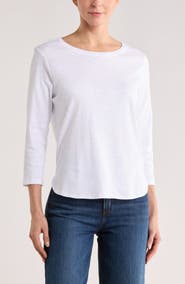 Tommy Bahama Ribbed High-Low Cotton Shirt