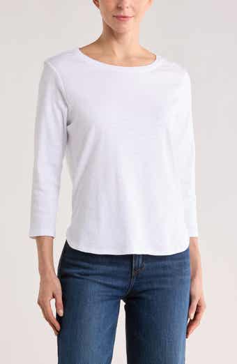 Tommy Bahama Ribbed High-Low Cotton Shirt