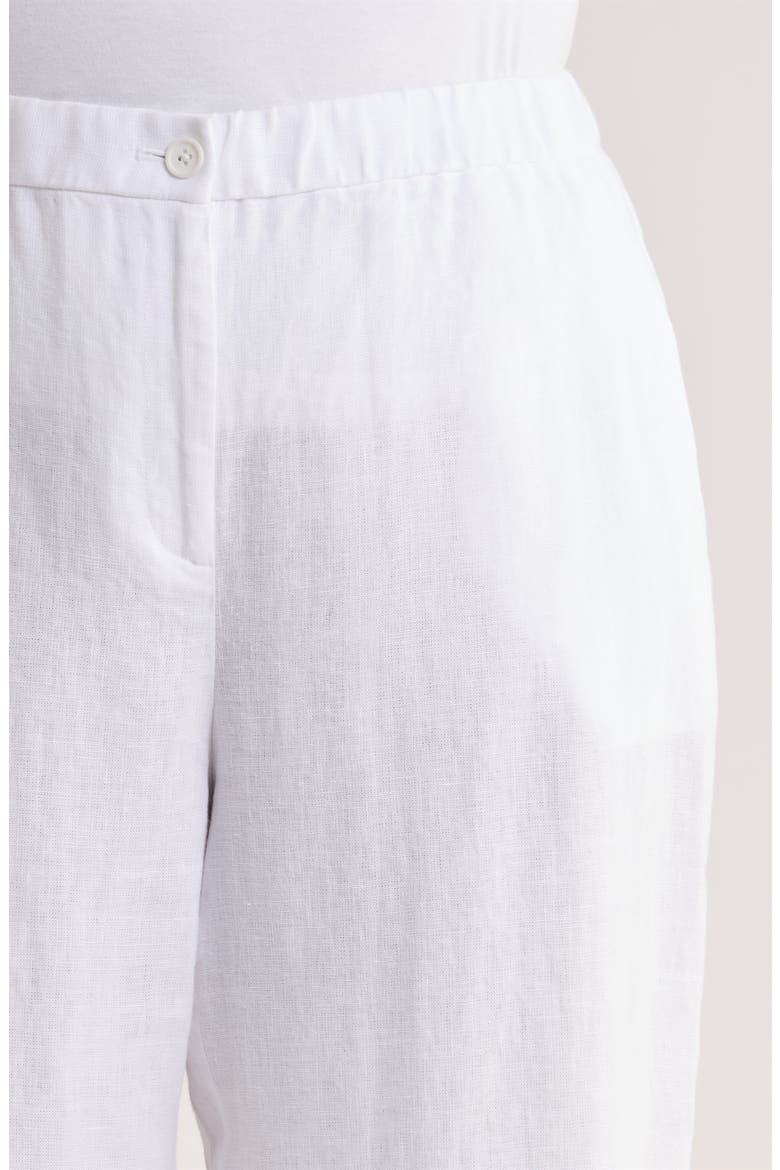 Straight Leg Linen Pants, Alternate, color, WHITE
