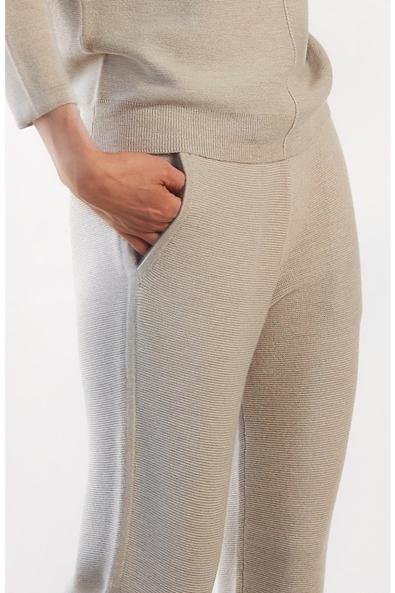 LUXE SLIM PANTS IN CASHWOOL, Alternate, color, Oyster