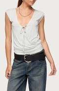 EDIKTED Tie Neck Wrap Top