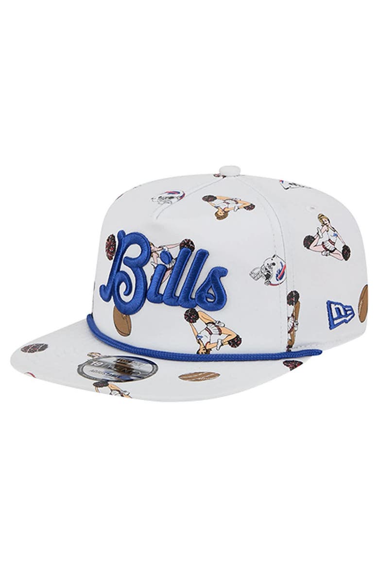 Men's New Era  White Buffalo Bills Team Cheer 19TWENTY Snapback Hat, Main, color, White