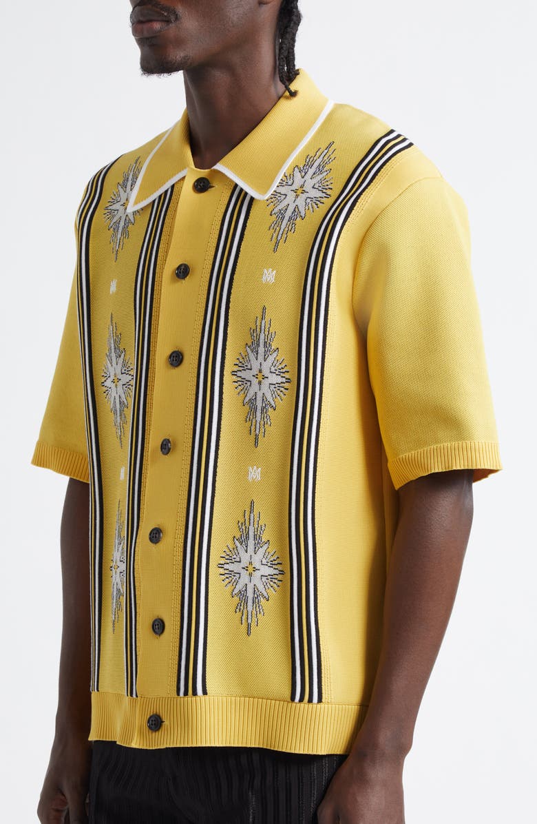 AMIRI Starburst Jacquard Cardigan, Alternate, color, 