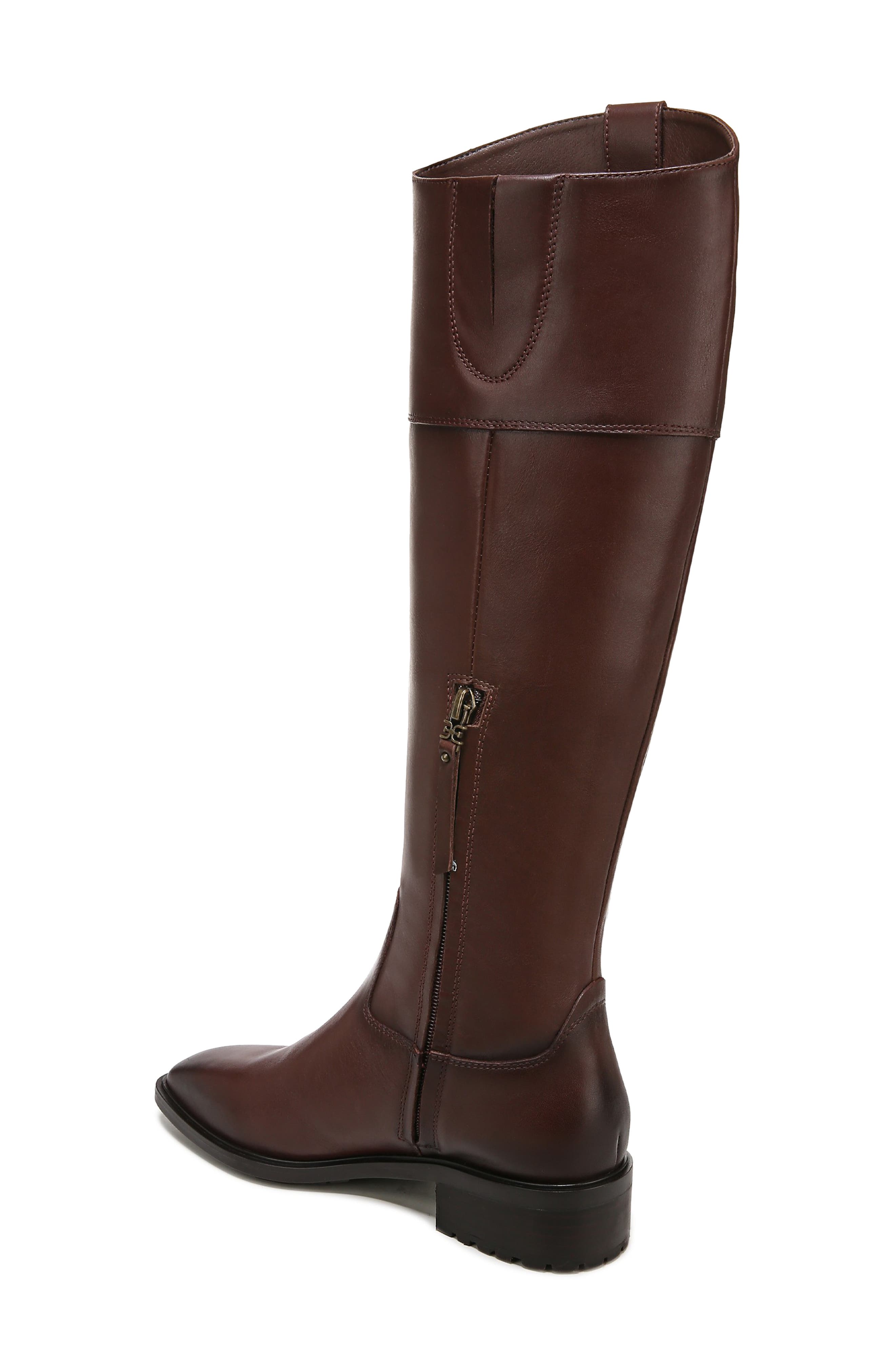 Drina Leather Knee High Boot, Alternate, color, BROWN