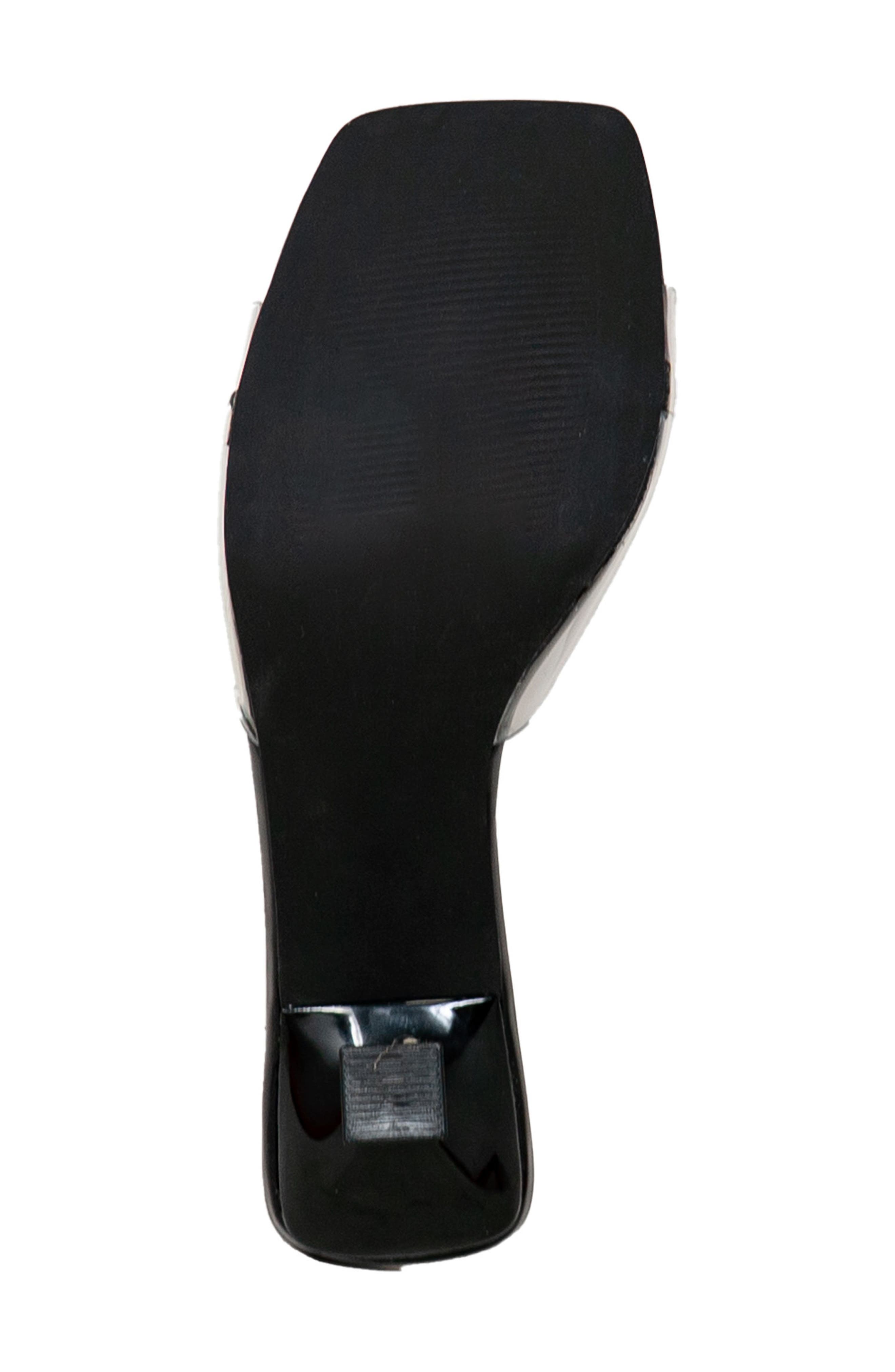 Kitten Heel Mule Sandal, Alternate, color, BLACK PATENT