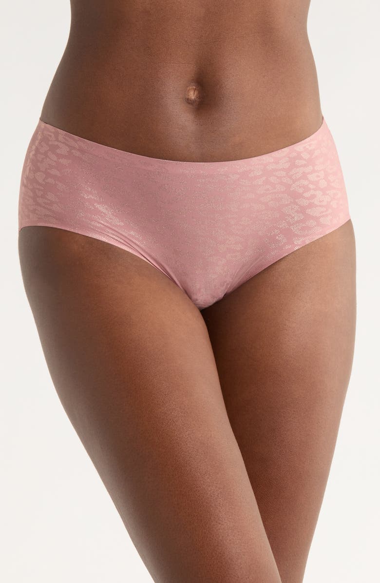 Chantelle Lingerie Soft Stretch Hipster Briefs, Main, color, Pink Leo Shimmer Print-B17