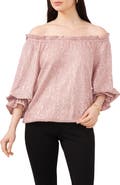 Chaus Metallic Off the Shoulder Blouse