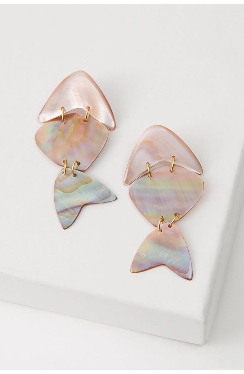 Noonday Shellfish Earrings, Main, color, Natural