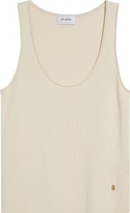 ST. JOHN Silk & Cotton Sweater Tank